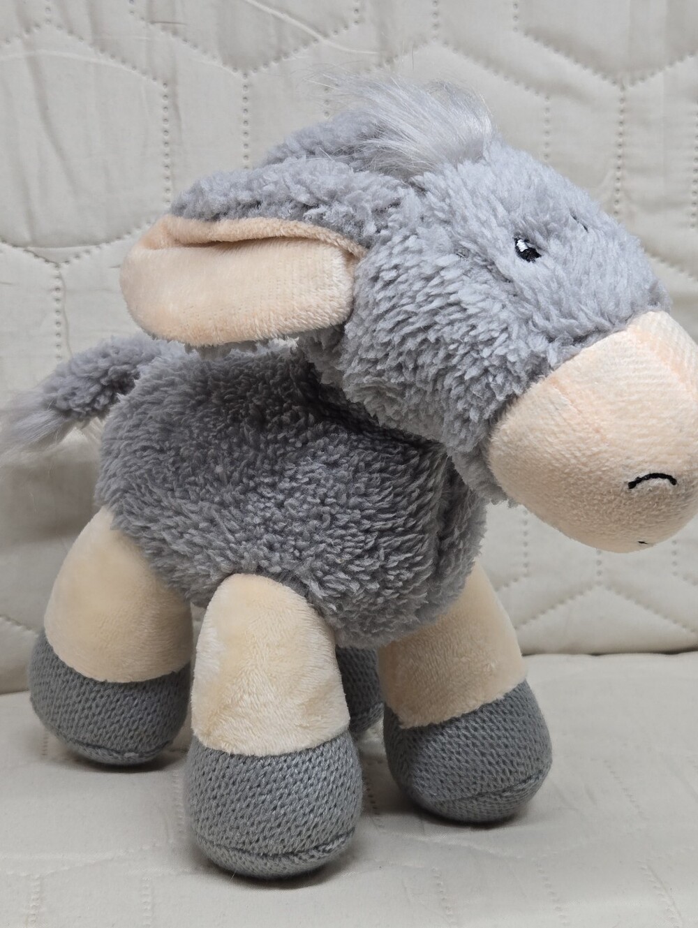 Irish Memories Standing Neddy the Donkey Plush - Grey